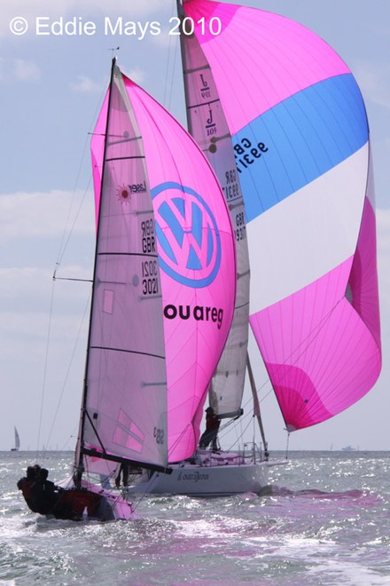 Pink sails in the sunlight - Royal Southern Yacht Club - June Regatta 2010 © Eddie Mays - copyright http://www.eddiemays.com